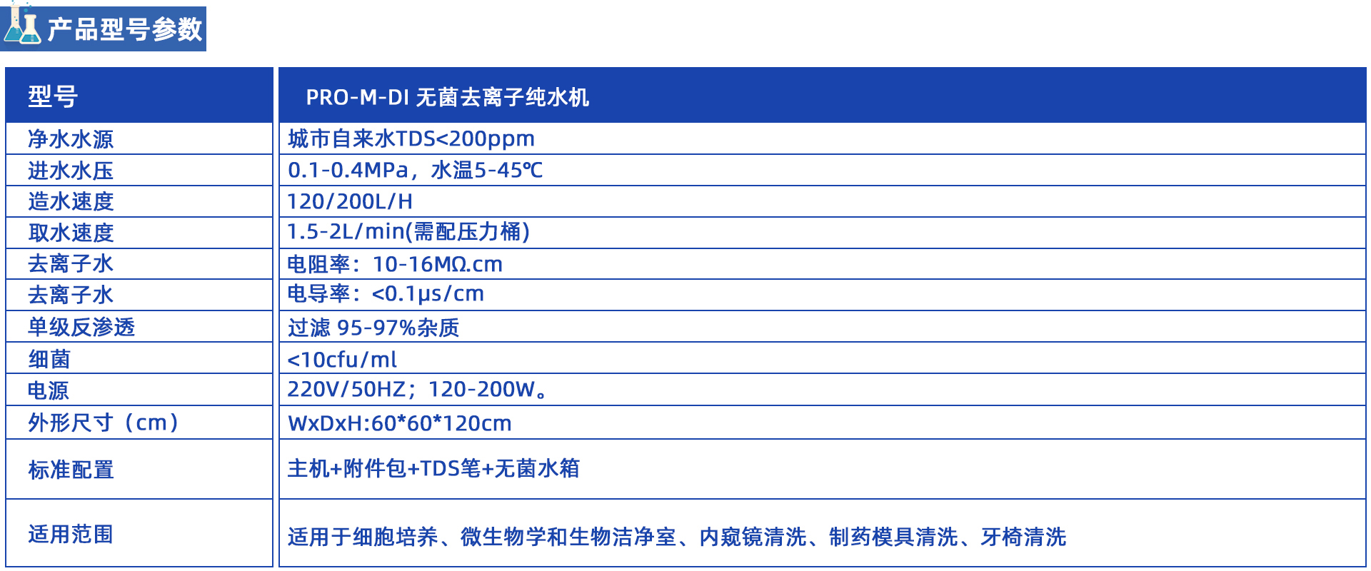 PRO-M-DI 大流量無菌去離子純水機(jī)